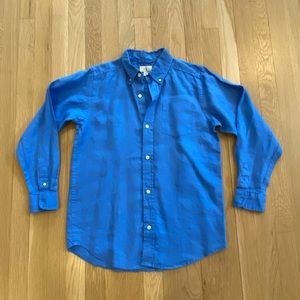 The Children’s Place Boys Periwinkle Linen Button Down Shirt / Size L 10/12